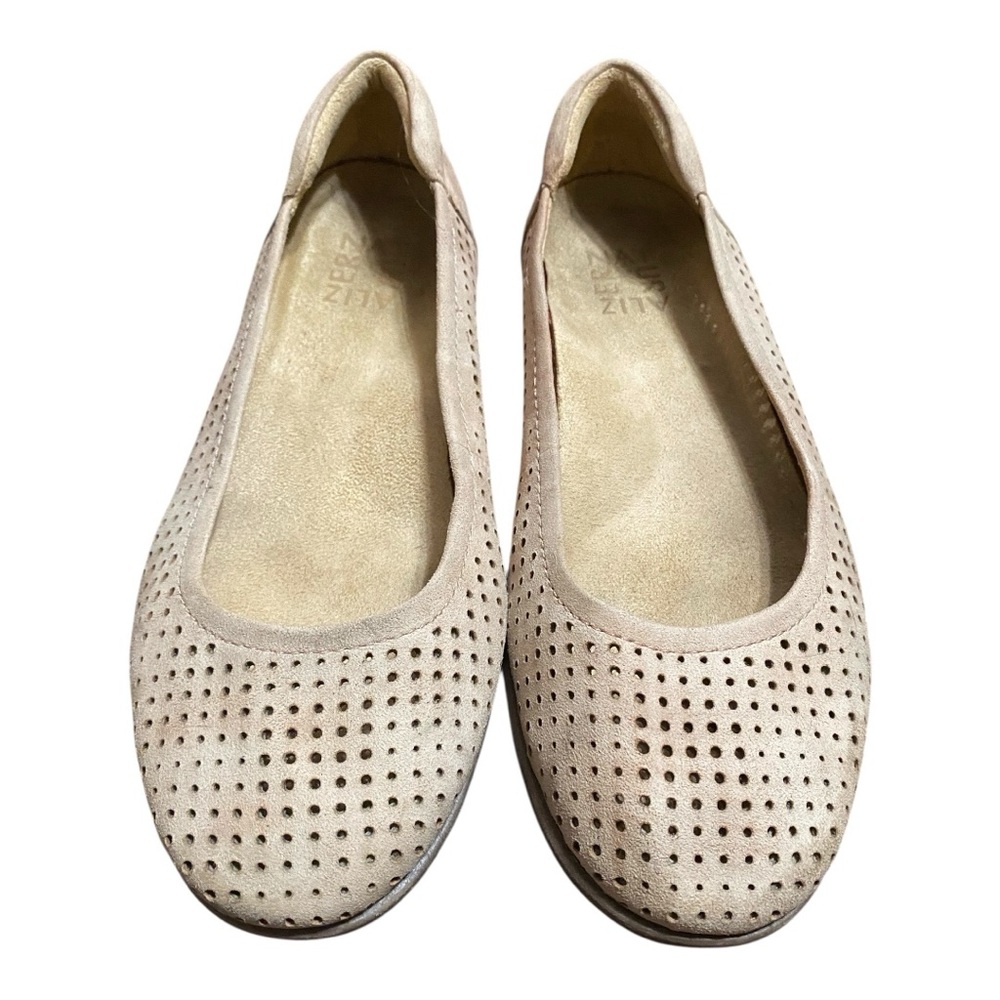 Naturalizer Cream Perforated Ballet Flats